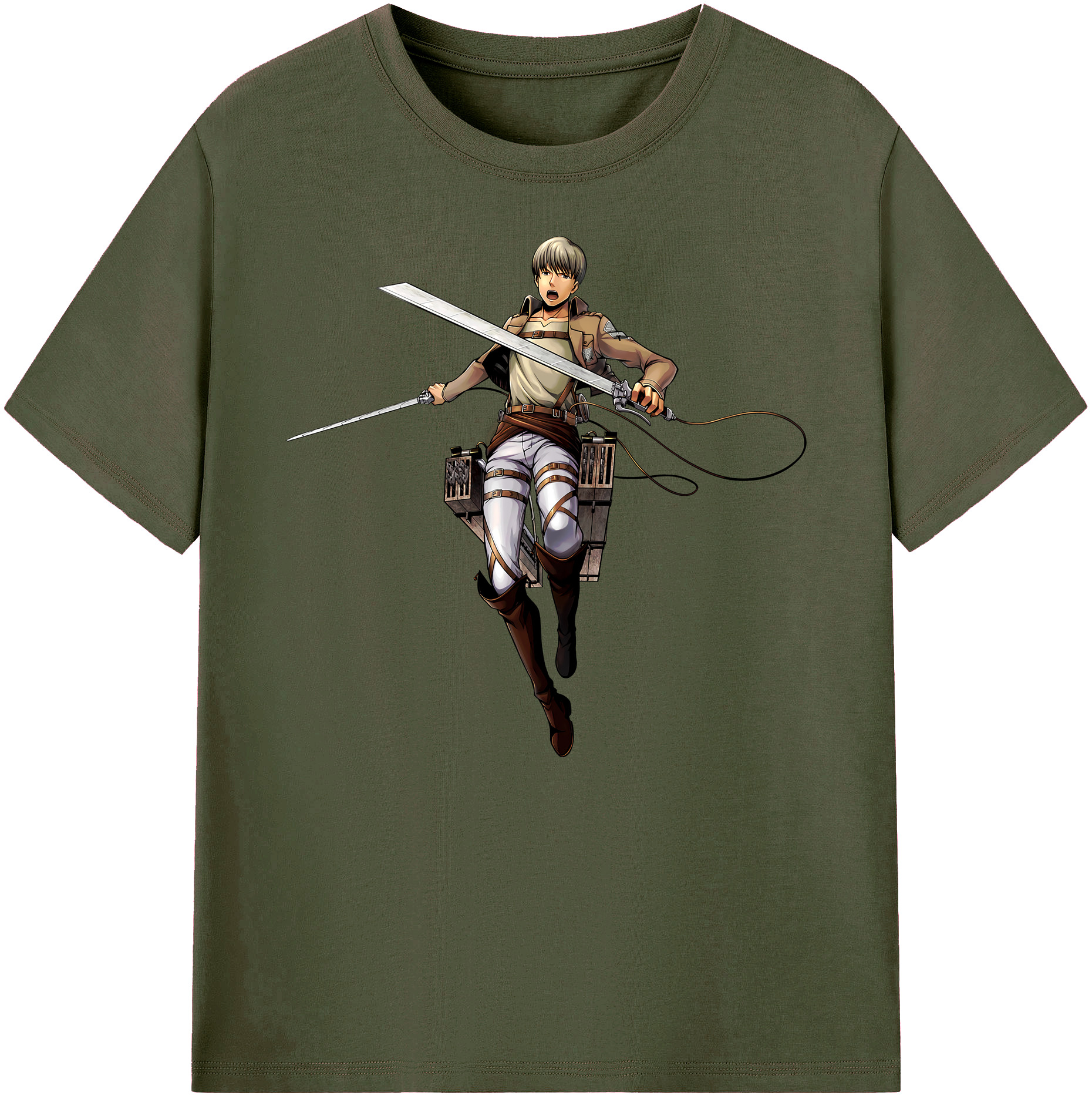 （画像用） 進撃の巨人 Attack on Titan 綿100％ メンズ半袖Tシャツ｜肌触りやわらか＆通気性